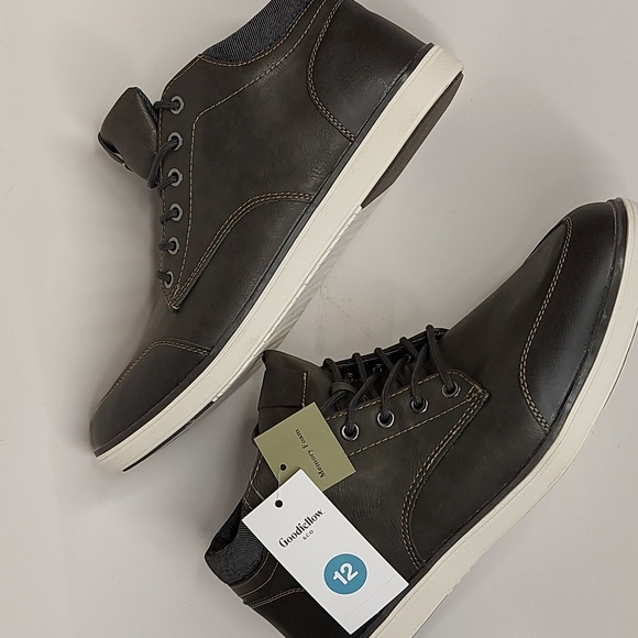 Mens Sneakers Sz 12, Mid Top Lace up in Gray by Goodfellow & Co - Brand New - Picture 2 of 7